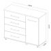 Cômoda Para Quarto 1 Porta 4 Gavetas Flora D02 Branco - Mpozenato