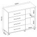 Cômoda Para Quarto 1 Porta 4 Gavetas Flora D02 Branco - Mpozenato