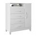 Cômoda Para Quarto 1 Porta 84cm Franci Flex A02 Branco - Mpozenato