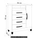 Cômoda Para Quarto 1 Porta 84cm Franci Flex A02 Branco - Mpozenato