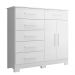 Cômoda Para Quarto 2 Portas 124cm Ester A02 Branco - Mpozenato