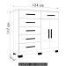 Cômoda Para Quarto 2 Portas 124cm Ester A02 Branco - Mpozenato