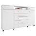 Cômoda Para Quarto 2 Portas 7 Gavetas London D02 Branco - Mpozenato