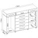 Cômoda Para Quarto 2 Portas 7 Gavetas London D02 Branco - Mpozenato