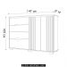 Cômoda Para Quarto 4 Gavetas 147cm Gênova M07 Branco - Mpozenato