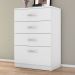 Cômoda Para Quarto 4 Gavetas Astral 02 Branco - Mpozenato