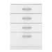Cômoda Para Quarto 4 Gavetas Astral 02 Branco - Mpozenato