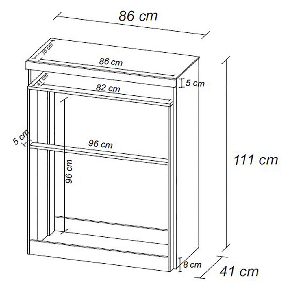 Cômoda Para Quarto 5 Gavetas 1 Nicho Triunfo D02 Branco - Mpozenato