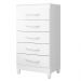 Cômoda Para Quarto 5 Gavetas 56cm Thais Flex A02 Branco - Mpozenato