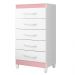 Cômoda Para Quarto 5 Gavetas 56cm Thais Flex A02 Branco - Mpozenato
