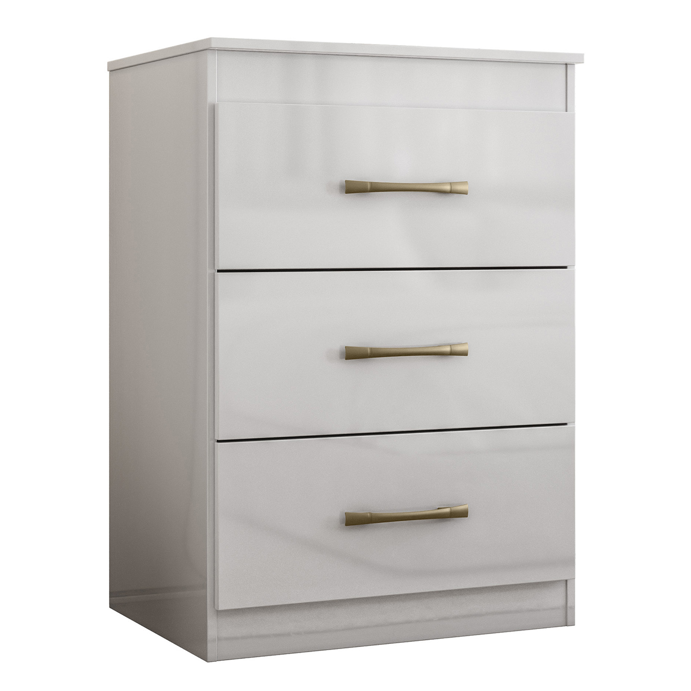 Cômoda Para Quarto 61cm Com 3 Gavetas Nida Branco Z17        - Mpozenato