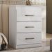 Cômoda Para Quarto 61cm Com 3 Gavetas Nida Branco Z17        - Mpozenato
