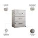 Cômoda Para Quarto 61cm Com 3 Gavetas Nida Branco Z17        - Mpozenato