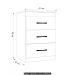 Cômoda Para Quarto 61cm Com 3 Gavetas Nida Branco Z17        - Mpozenato