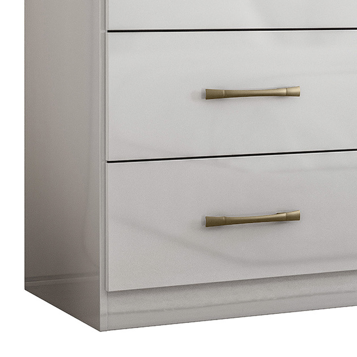Cômoda Para Quarto 61cm Com 3 Gavetas Nida Branco Z17        - Mpozenato
