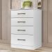 Cômoda Para Quarto 61cm Com 4 Gavetas Miriad Branco Z17      - Mpozenato