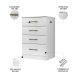 Cômoda Para Quarto 61cm Com 4 Gavetas Miriad Branco Z17      - Mpozenato