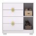 Cômoda Para Quarto 93cm Com 1 Porta Nara Flex Branco V02 - Mpozenato