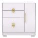Cômoda Para Quarto 93cm Com 1 Porta Nara Flex Branco V02 - Mpozenato