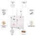 Cômoda Para Quarto 93cm Com Espelho Nara Flex Branco V02 - Mpozenato