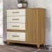 Cômoda Para Quarto 98cm Com 4 Gavetas Baco Freijo/Off Z17    - Mpozenato