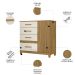 Cômoda Para Quarto 98cm Com 4 Gavetas Baco Freijo/Off Z17    - Mpozenato