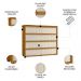 Cômoda Para Quarto Com 8 Gavetas 136cm Avila Off/Cinamomo Z10 - Mpozenato