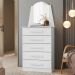 Cômoda Para Quarto Com Penteadeira Laris A02 Branco         - Mpozenato