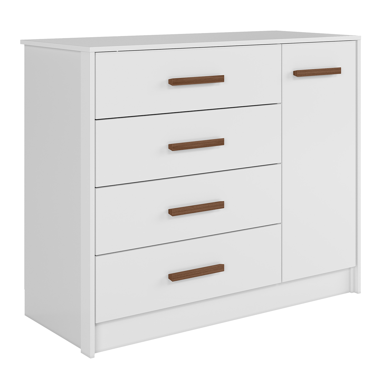 Cômoda Para Quarto Infantil 110cm 1 Porta Nelly Branco Z49 - Mpozenato