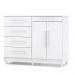 Cômoda para Quarto com Sapateira 2 Portas 4 Gavetas Lírio V02 Branco - Mpozenato