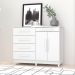 Cômoda para Quarto com Sapateira 2 Portas 4 Gavetas Lírio V02 Branco - Mpozenato