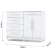 Cômoda para Quarto com Sapateira 2 Portas 4 Gavetas Lírio V02 Branco - Mpozenato