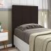 Cabeceira Cama Box 90cm Esmeralda Sintético J02 Marrom - Mpozenato