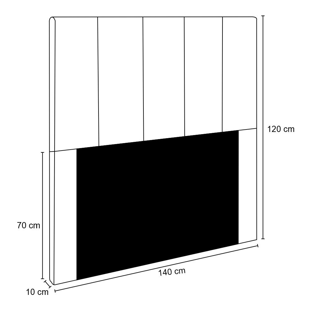 Cabeceira Cama Box Casal 140CM Pérola D10 Corano Branco - Mpozenato