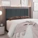 Cabeceira Cama Box Casal 140CM Pérola D10 Suede Cinza - Mpozenato