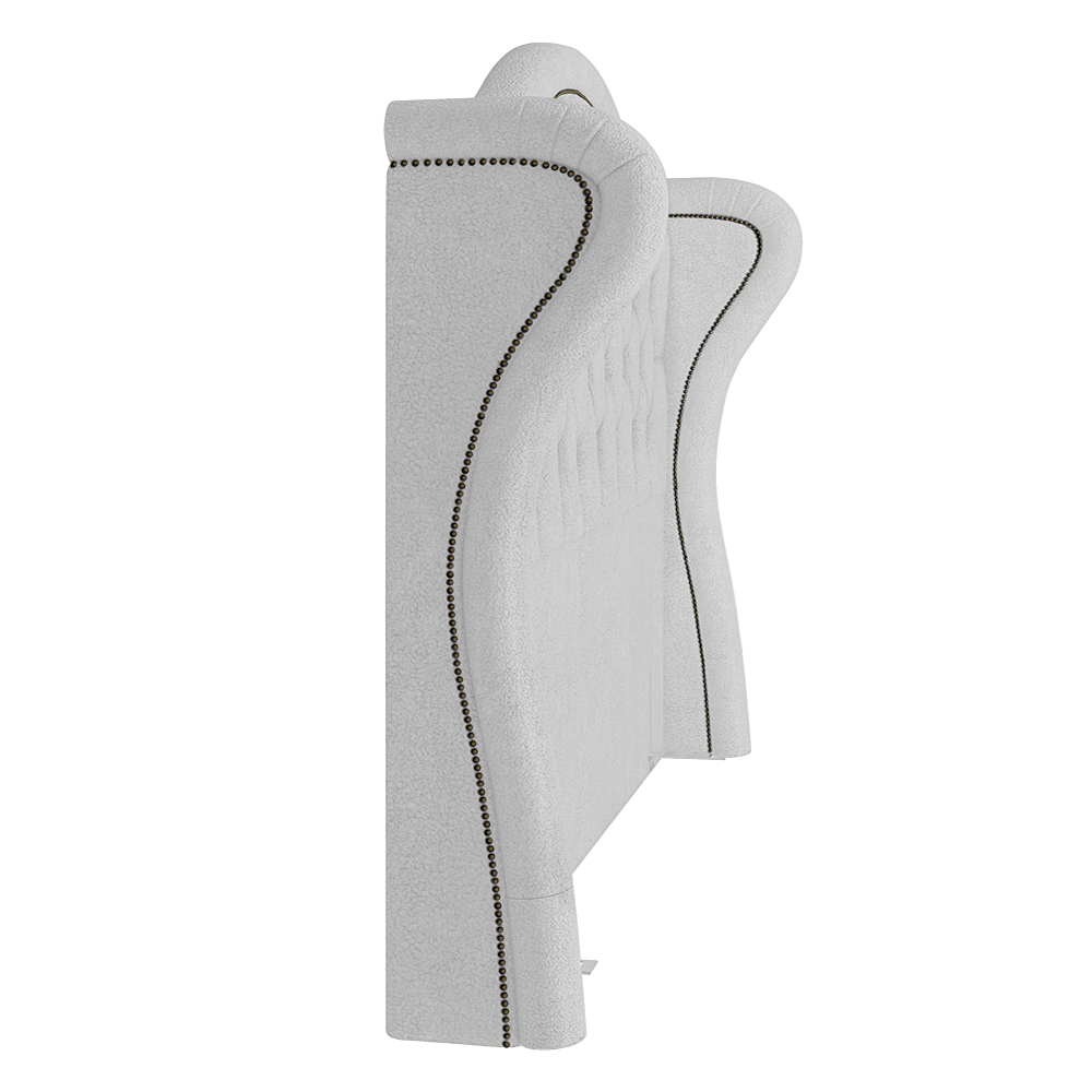 Cabeceira Cama Box Casal 140cm Antibes P02 Boucle Branco - Mpozenato