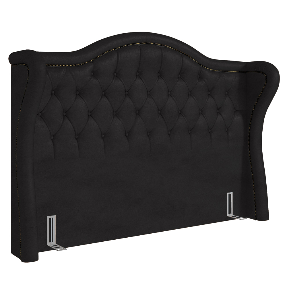 Cabeceira Cama Box Casal 140cm Antibes P02 P02 Sintético Preto - Mpozenato