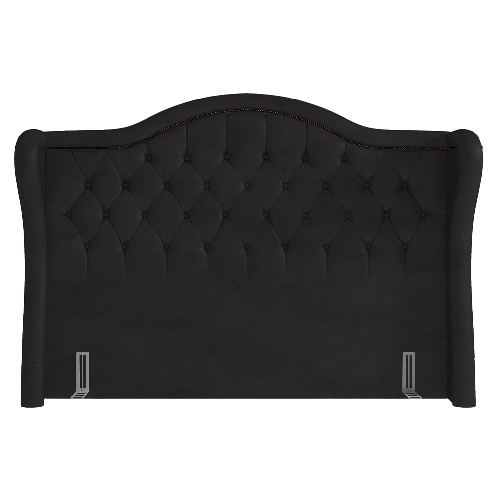 Cabeceira Cama Box Casal 140cm Antibes P02 P02 Sintético Preto - Mpozenato