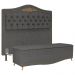 Cabeceira Cama Box Casal 140cm Com Calçadeira Baú Imperial J02 Linho Grafite - Mpozenato