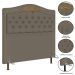 Cabeceira Cama Box Casal 140cm Com Calçadeira Baú Imperial J02 Sintético Areia - Mpozenato