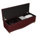 Cabeceira Cama Box Casal 140cm Com Calçadeira Baú Imperial Veludo J02 Vinho - Mpozenato