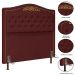 Cabeceira Cama Box Casal 140cm Com Calçadeira Baú Imperial Veludo J02 Vinho - Mpozenato