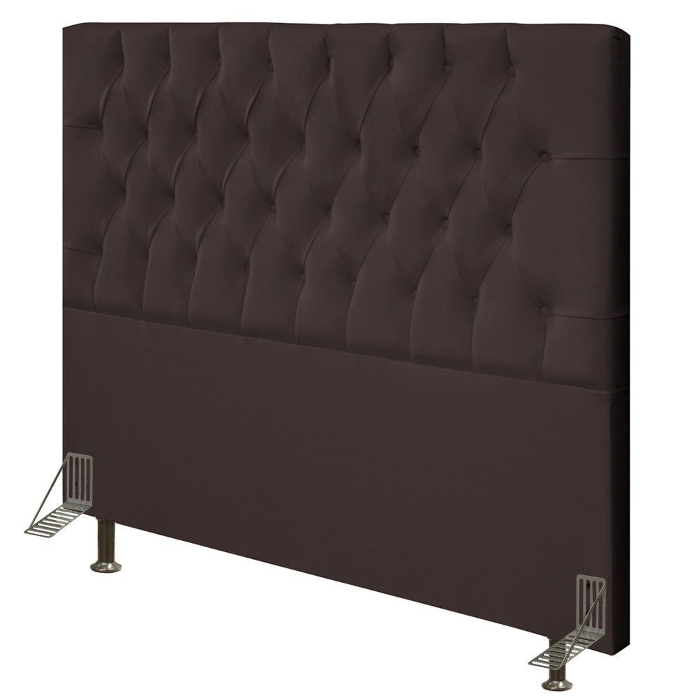 Cabeceira Cama Box Casal 140cm Diamante D10 Corano Marrom - Mpozenato