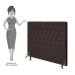 Cabeceira Cama Box Casal 140cm Diamante D10 Corano Marrom - Mpozenato