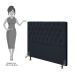 Cabeceira Cama Box Casal 140cm Diamante D10 Corano Preto - Mpozenato