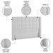 Cabeceira Cama Box Casal 140cm Pisa P02 Bouclé Branco - Mpozenato