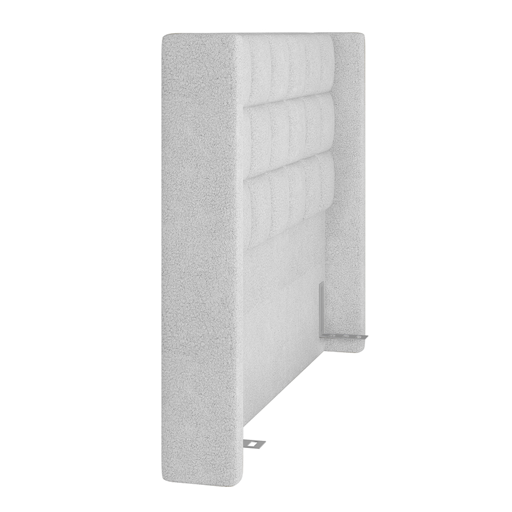 Cabeceira Cama Box Casal 140cm Pisa P02 Bouclé Branco - Mpozenato
