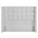 Cabeceira Cama Box Casal 140cm Pisa P02 Bouclé Branco - Mpozenato