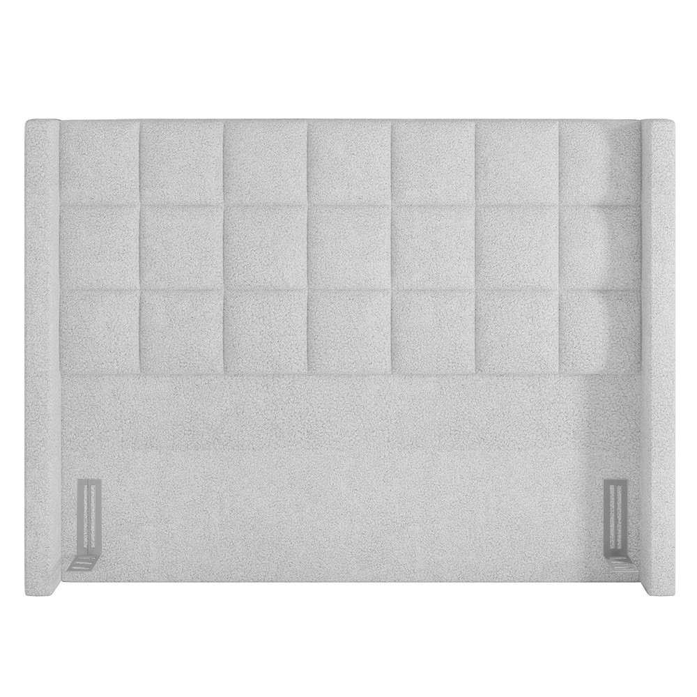 Cabeceira Cama Box Casal 140cm Pisa P02 Bouclé Branco - Mpozenato