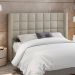 Cabeceira Cama Box Casal 140cm Pisa e Recamier Neville P02 Bouclé Cru - Mpozenato